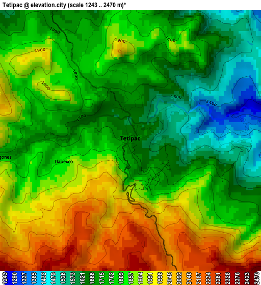 Tetipac elevation map