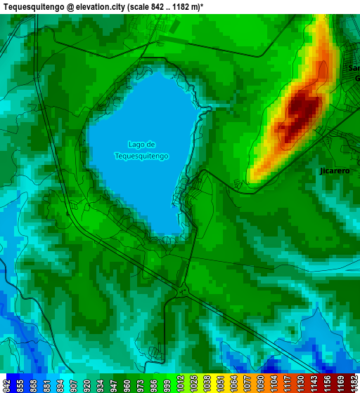 Tequesquitengo elevation map