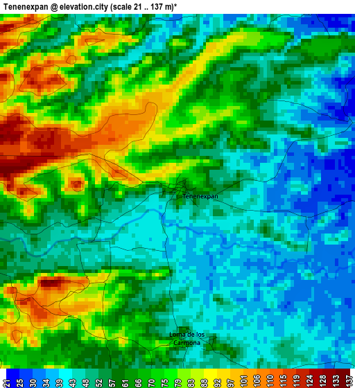 Tenenexpan elevation map