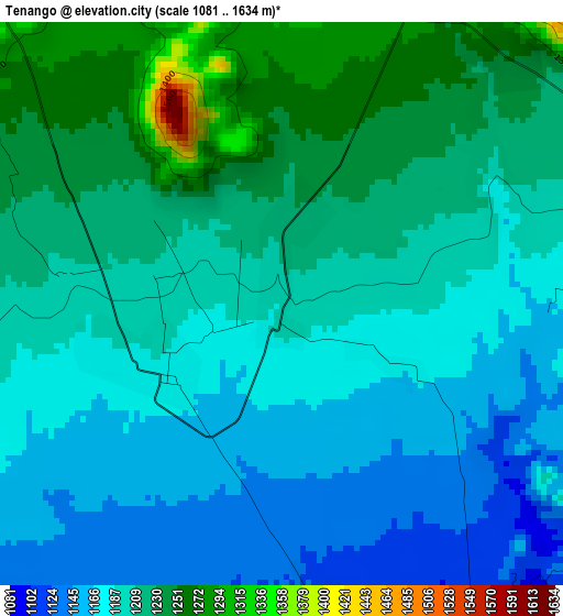 Tenango elevation map