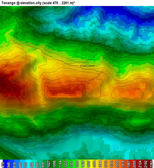 Tenango elevation map