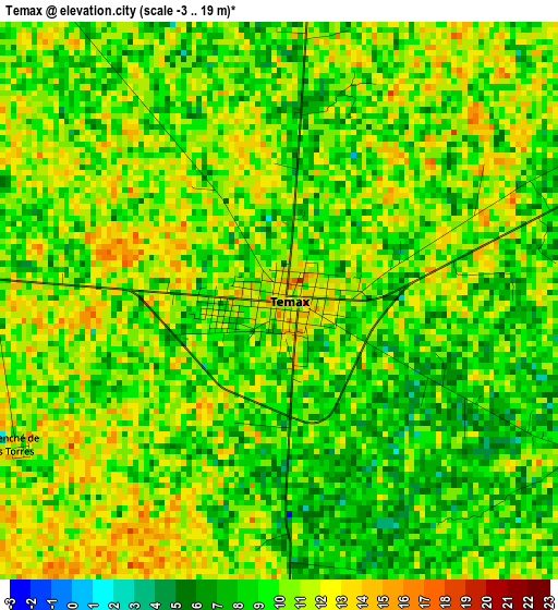Temax elevation map
