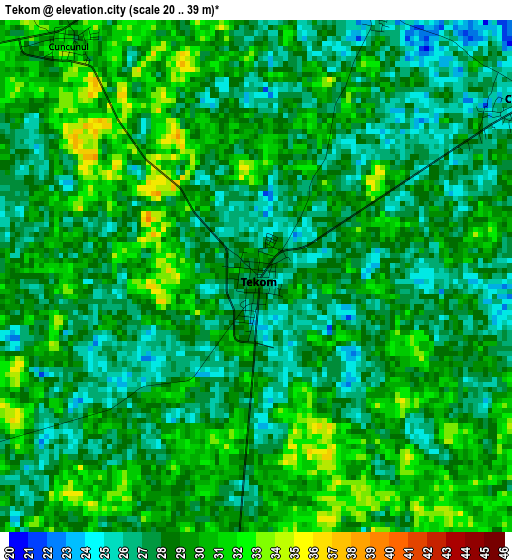 Tekom elevation map