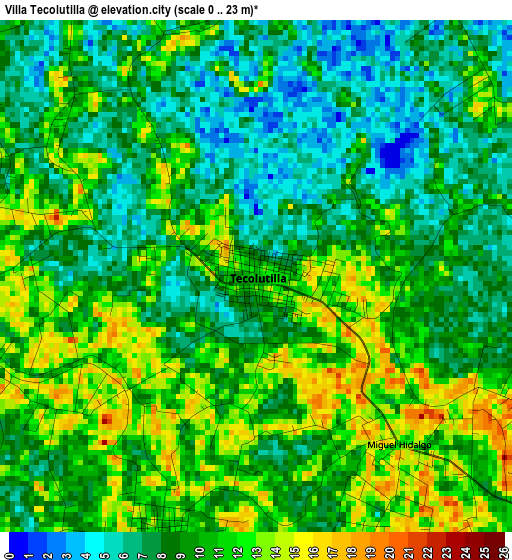 Villa Tecolutilla elevation map