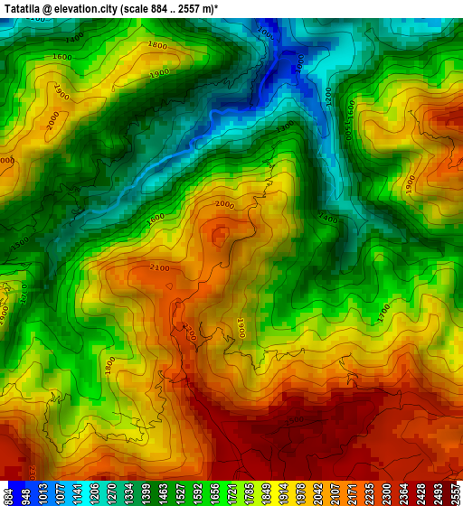 Tatatila elevation map