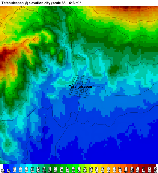 Tatahuicapan elevation map