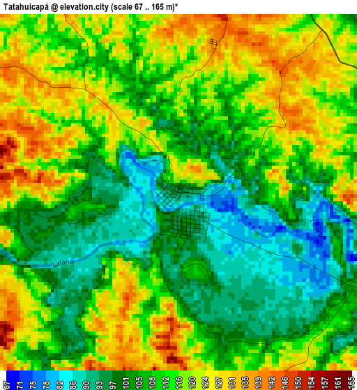 Tatahuicapá elevation map