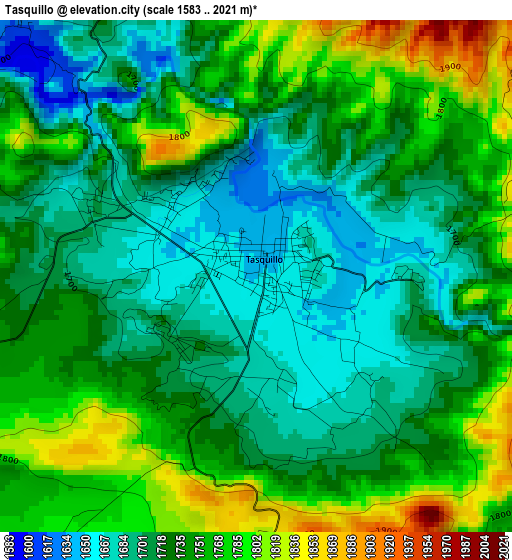 Tasquillo elevation map