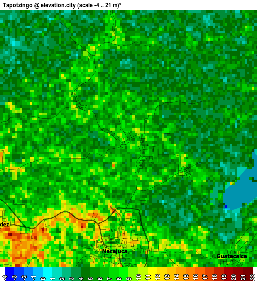 Tapotzingo elevation map