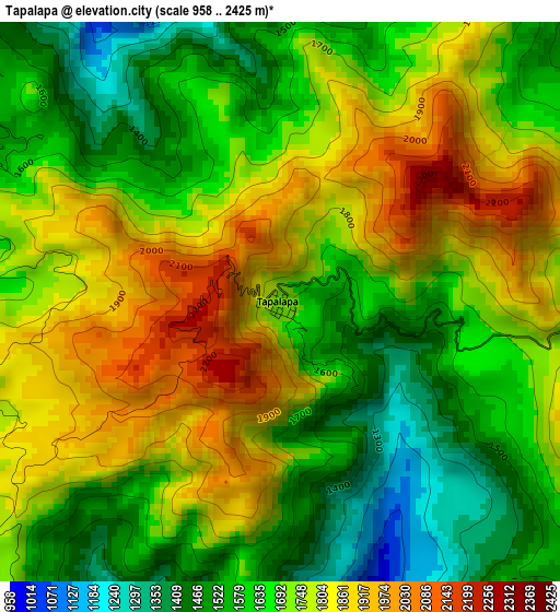 Tapalapa elevation map