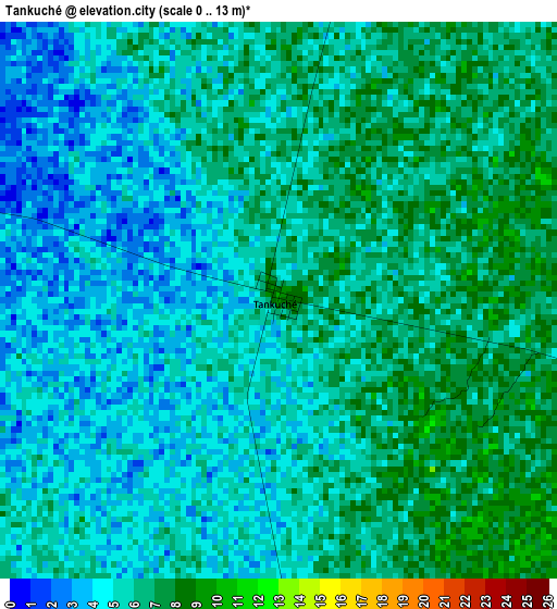 Tankuché elevation map