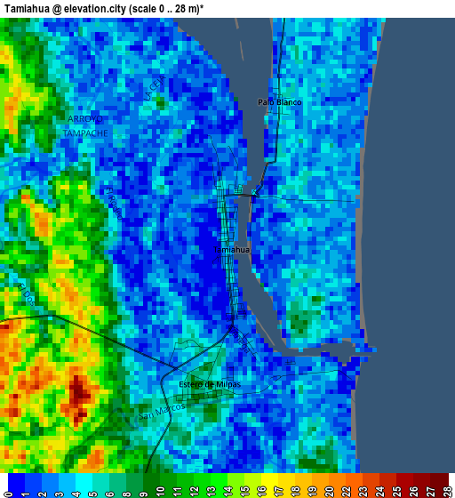 Tamiahua elevation map
