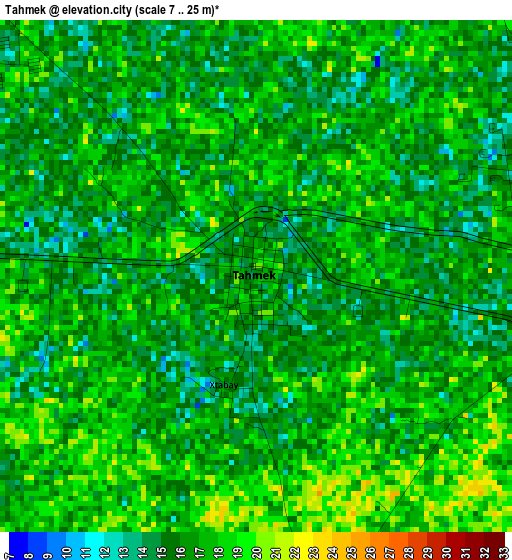 Tahmek elevation map