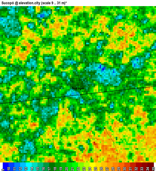 Sucopó elevation map