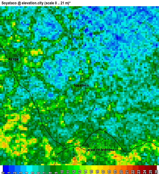 Soyataco elevation map