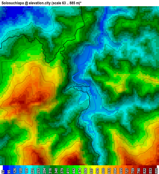 Solosuchiapa elevation map