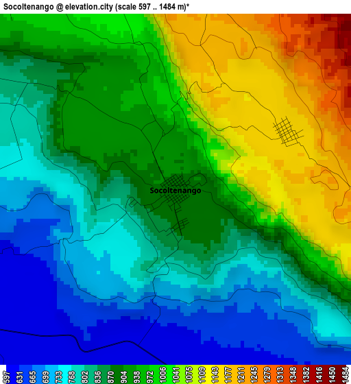 Socoltenango elevation map