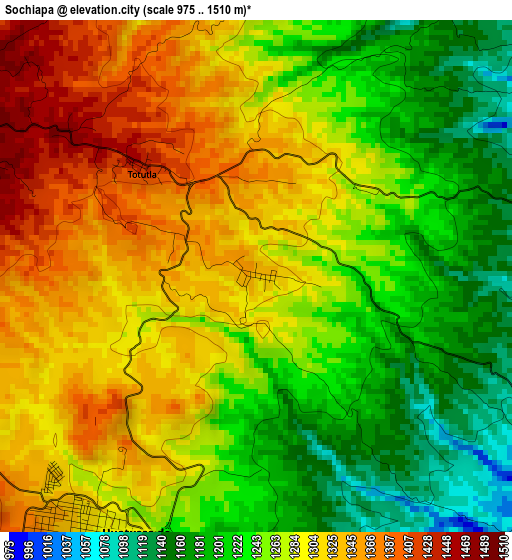 Sochiapa elevation map