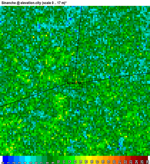 Sinanche elevation map