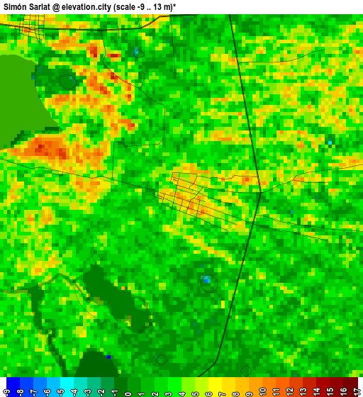 Simón Sarlat elevation map