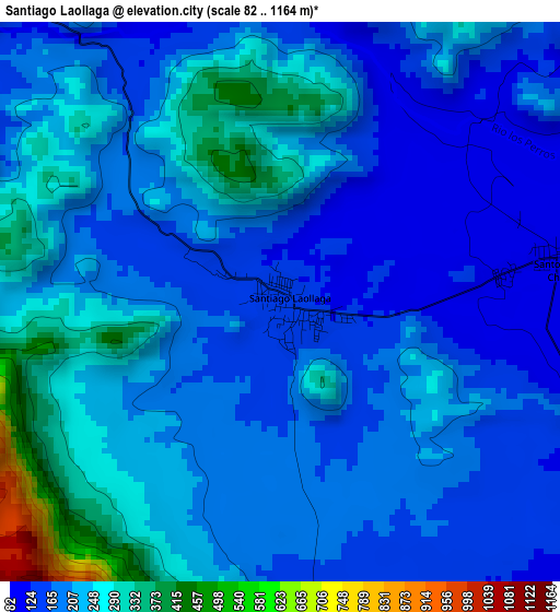 Santiago Laollaga elevation map