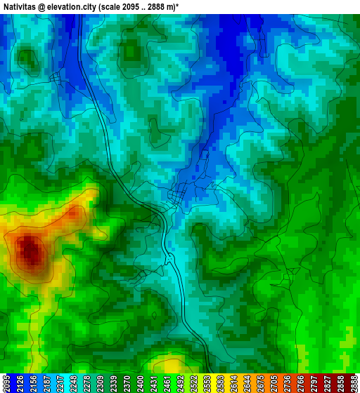 Nativitas elevation map