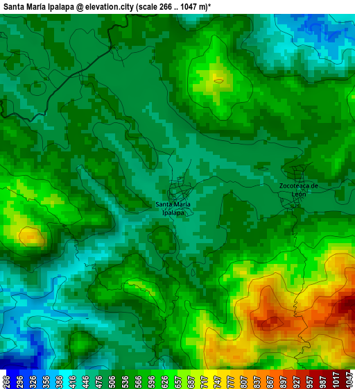 Santa María Ipalapa elevation map