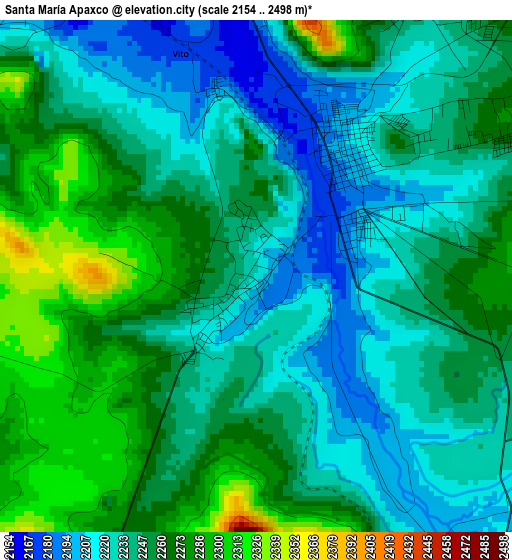 Santa María Apaxco elevation map