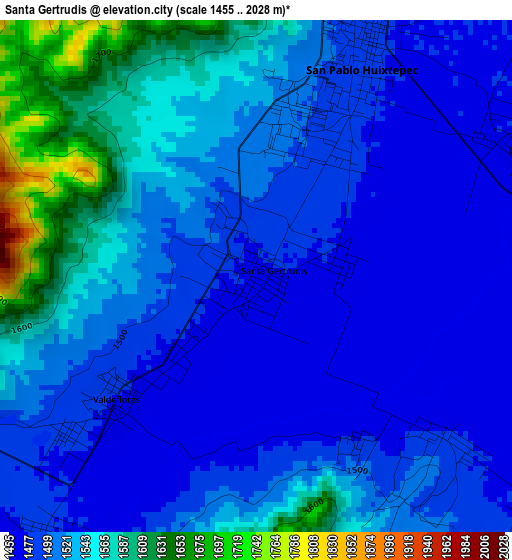 Santa Gertrudis elevation map