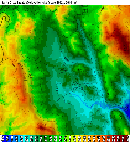 Santa Cruz Tayata elevation map