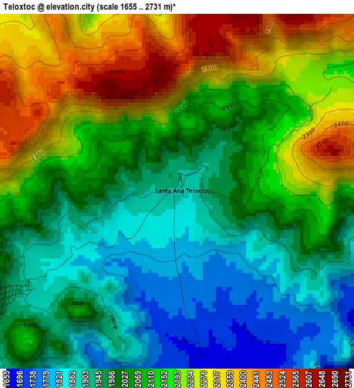 Teloxtoc elevation map