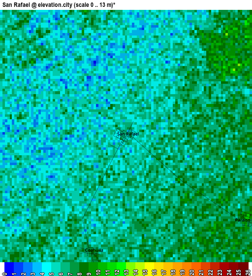 San Rafael elevation map