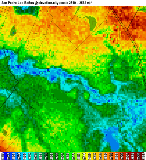 San Pedro Los Baños elevation map