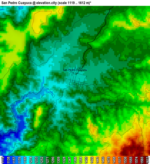 San Pedro Cuayuca elevation map