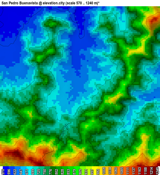 San Pedro Buenavista elevation map