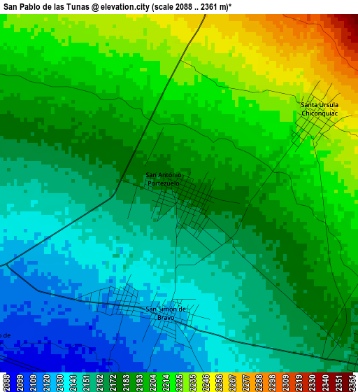 San Pablo de las Tunas elevation map