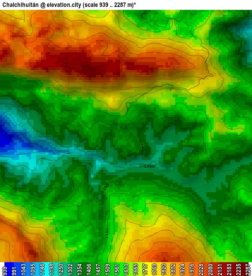 Chalchihuitán elevation map