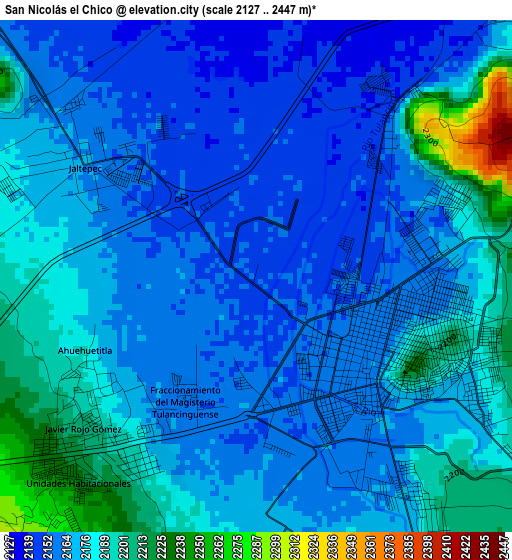 San Nicolás el Chico elevation map