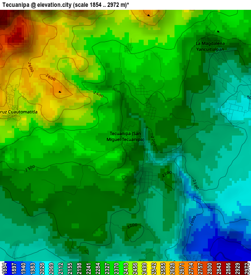 Tecuanipa elevation map