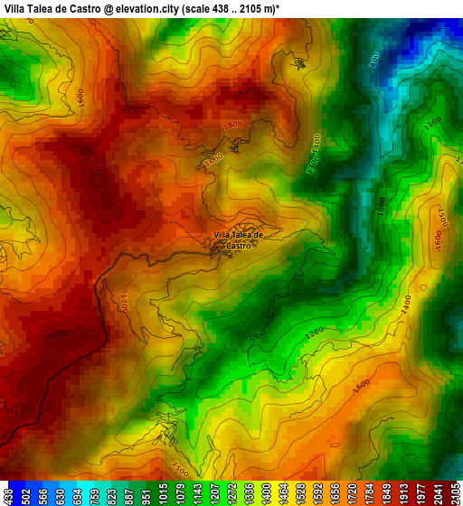 Villa Talea de Castro elevation map