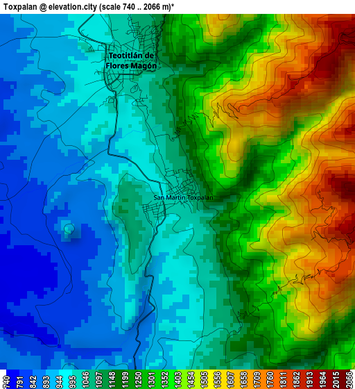 Toxpalan elevation map