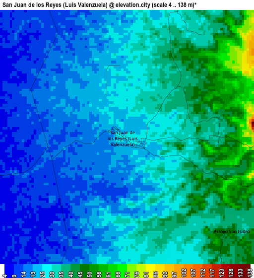 San Juan de los Reyes (Luis Valenzuela) elevation map