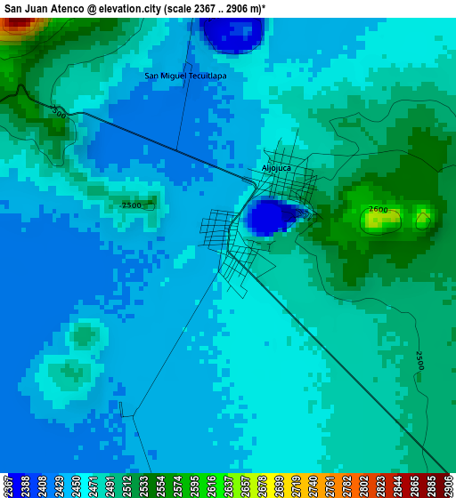 San Juan Atenco elevation map