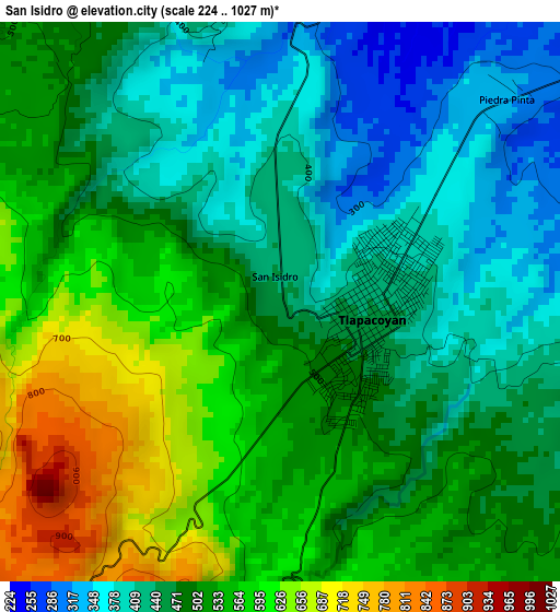 San Isidro elevation map