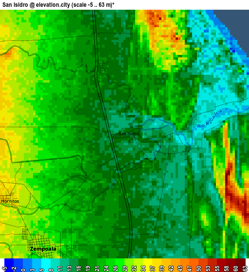 San Isidro elevation map