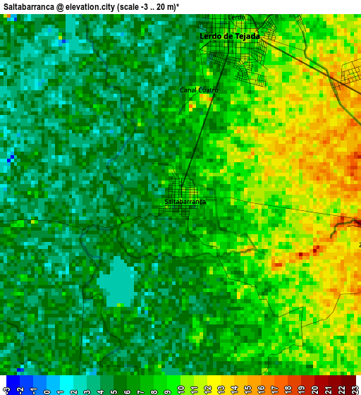 Saltabarranca elevation map