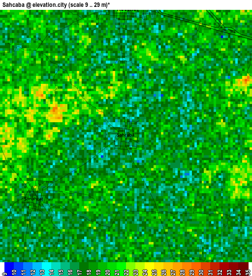 Sahcaba elevation map