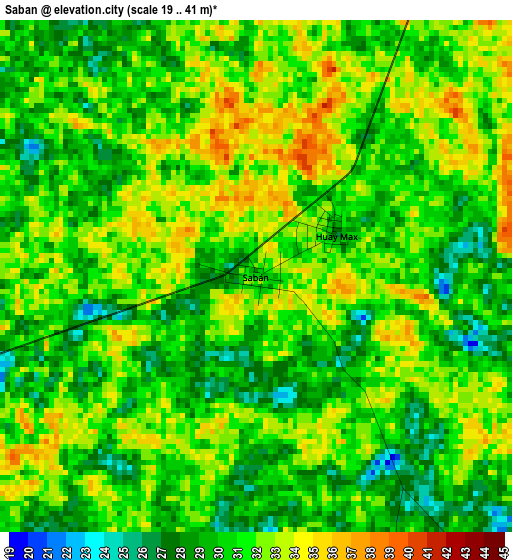 Saban elevation map