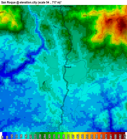 San Roque elevation map