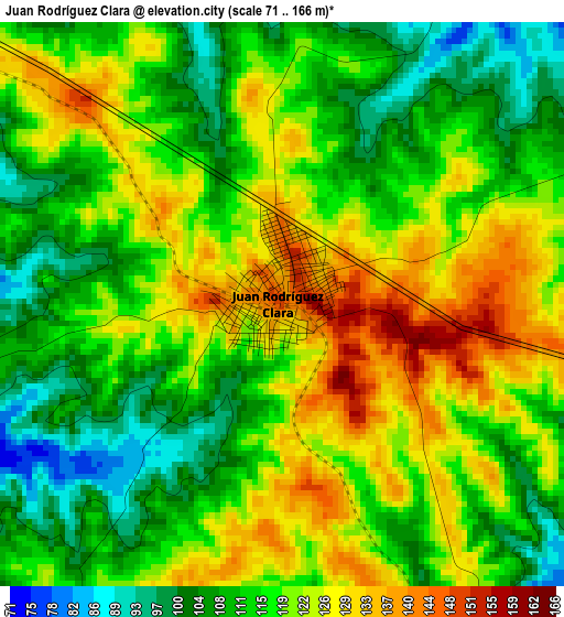 Juan Rodríguez Clara elevation map